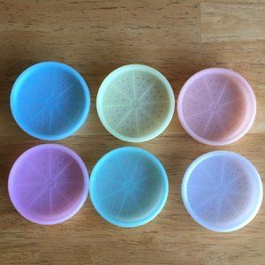 VTG Tupperware Wagon Wheel Coasters set of 6